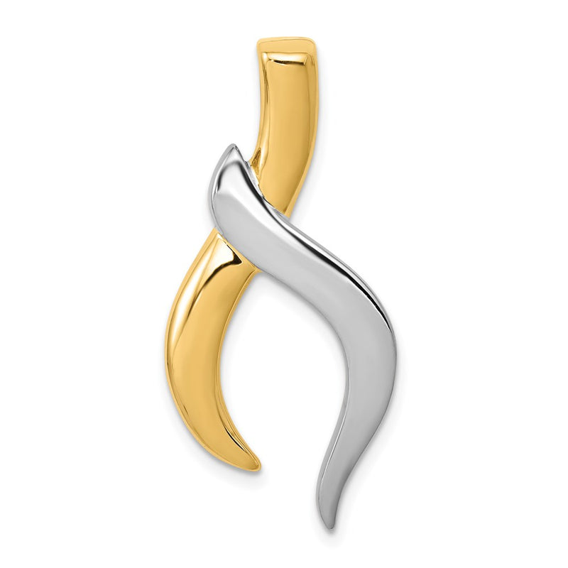 14K Two-Tone Fancy Omega Slide