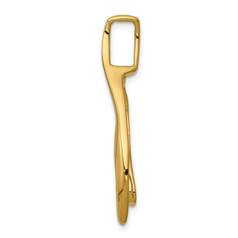 14K Yellow Gold Fits Up To 4mm Regular & 6mm Fancy/Reversible Fancy Omega Slide