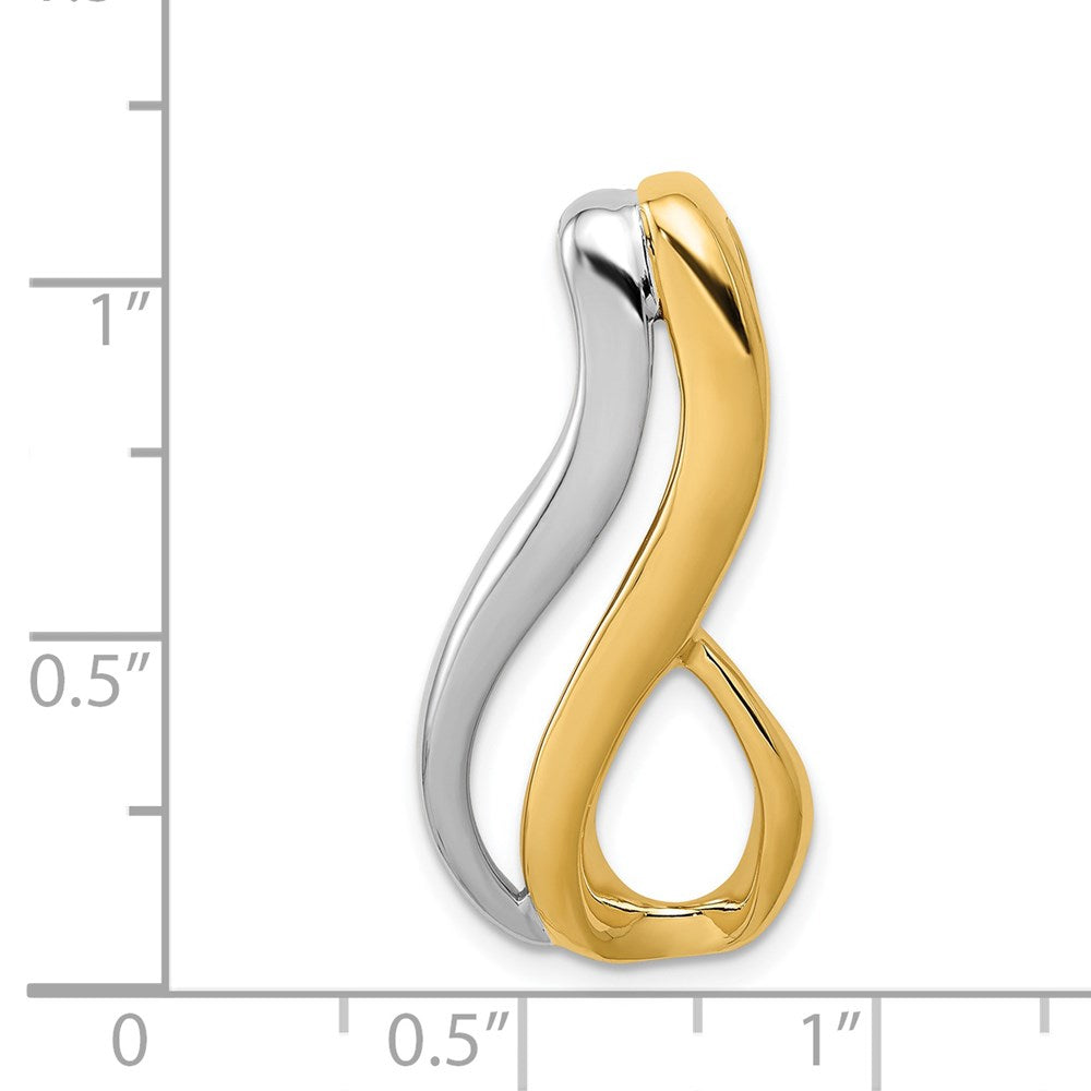 14K Two-Tone Fits Up To 6mm Reg/Fancy/Reversible Omega Slide