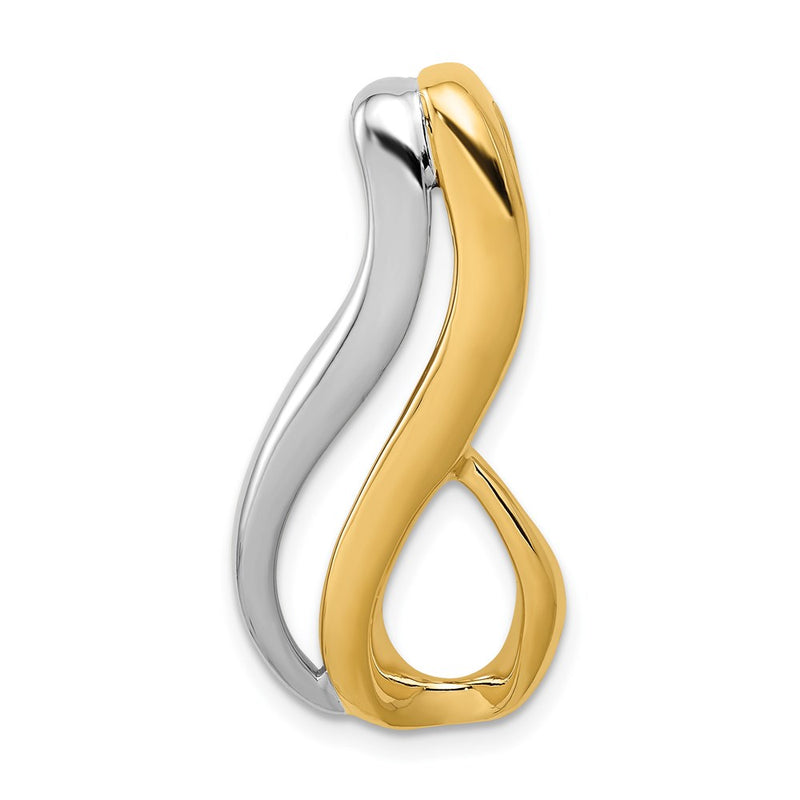 14K Two-Tone Fits Up To 6mm Reg/Fancy/Reversible Omega Slide