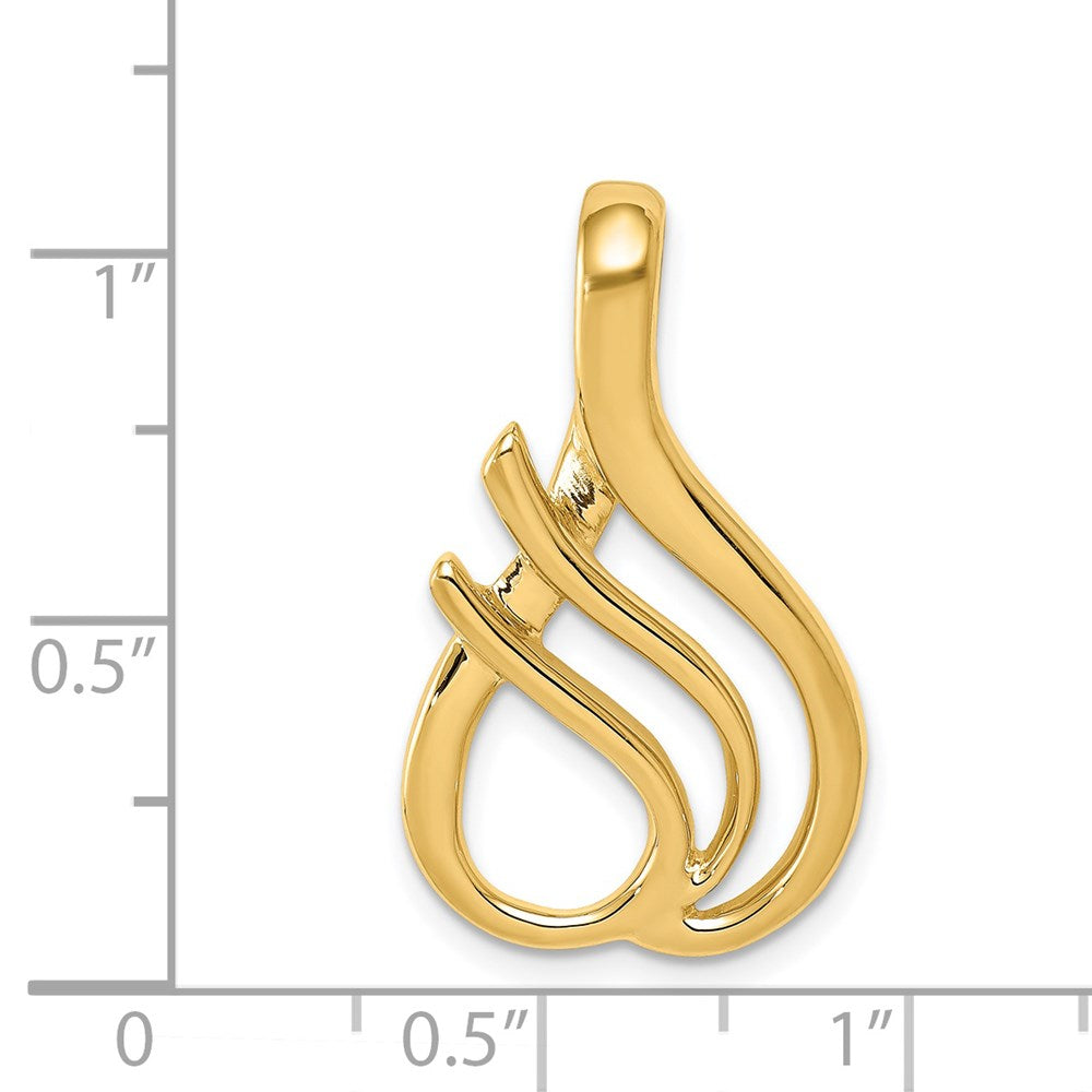 14K Yellow Gold Fancy Slide