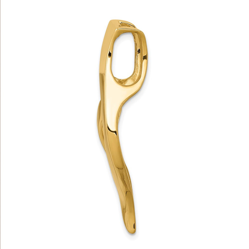 14K Yellow Gold Fancy Omega Slide
