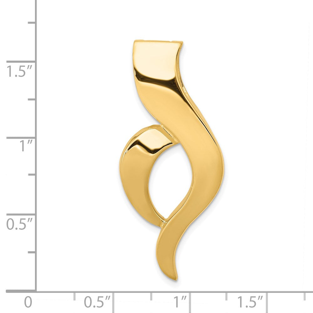 14K Yellow Gold Fancy Omega Slide