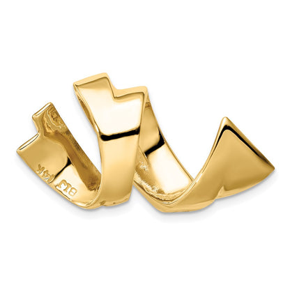 14K Yellow Gold Fits Up To 8mm Regular, 10mm Fancy Reversible Omega Slide