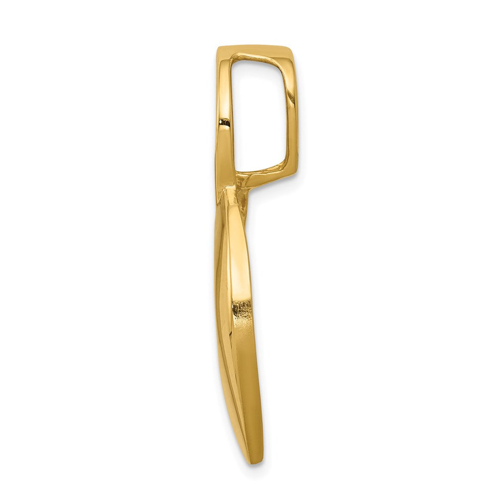 14K Yellow Gold Fits Up To 6mm Regular/8mm On Fancy/Reversible Fancy Omega Slide