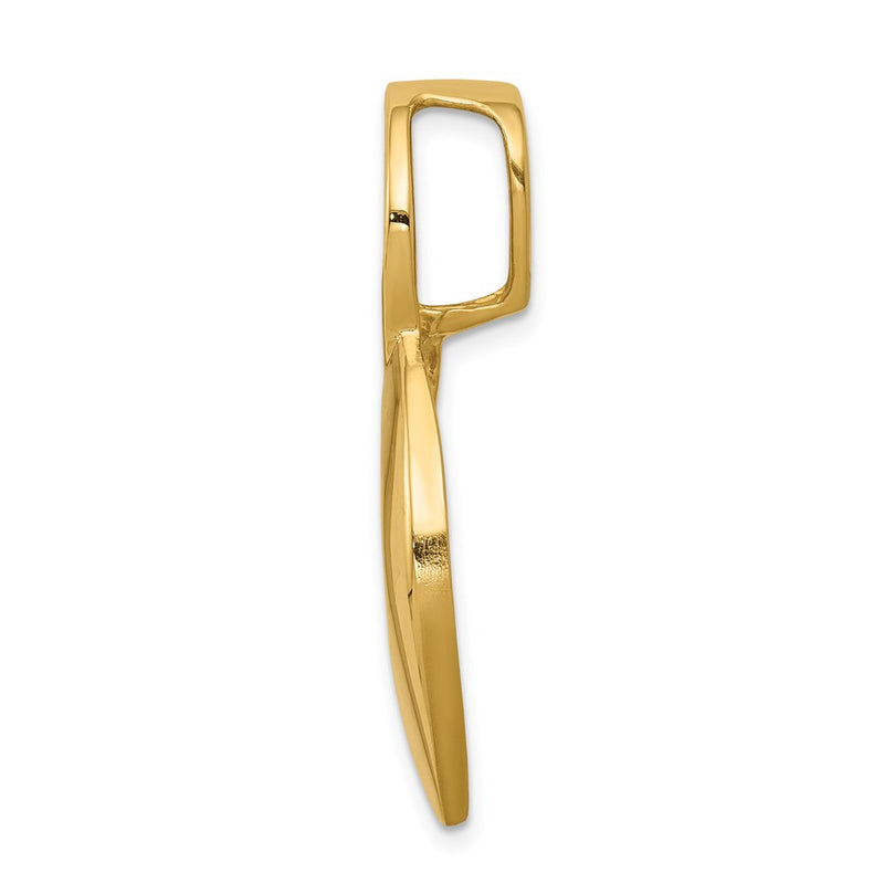 14K Yellow Gold Fits Up To 6mm Regular/8mm On Fancy/Reversible Fancy Omega Slide