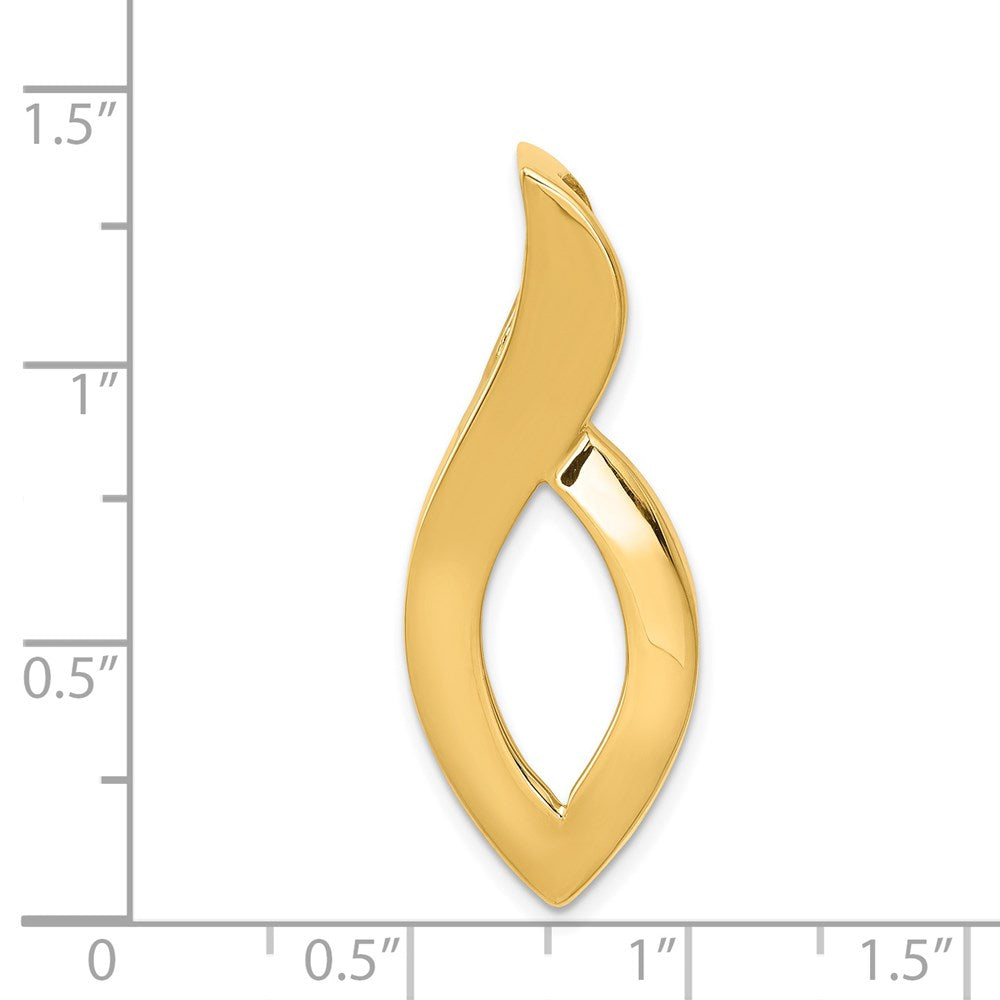 14K Yellow Gold Fits Up To 6mm Regular/8mm On Fancy/Reversible Fancy Omega Slide