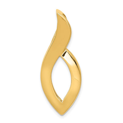 14K Yellow Gold Fits Up To 6mm Regular/8mm On Fancy/Reversible Fancy Omega Slide