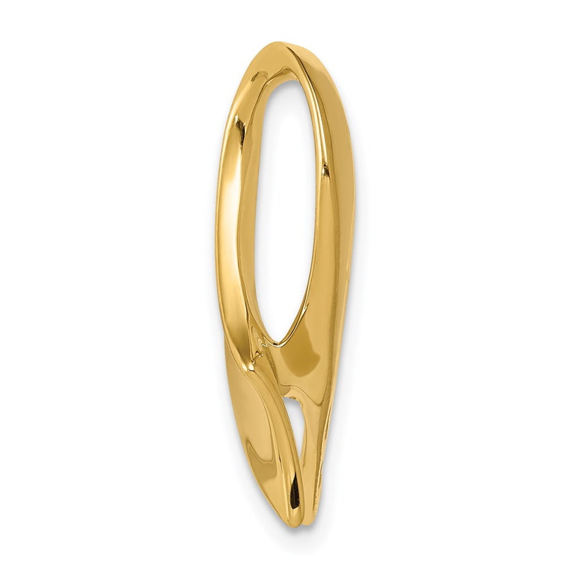 14K Yellow Gold Fits Up To 6mm Regular 10mm Fancy/Reversible Omega Slide
