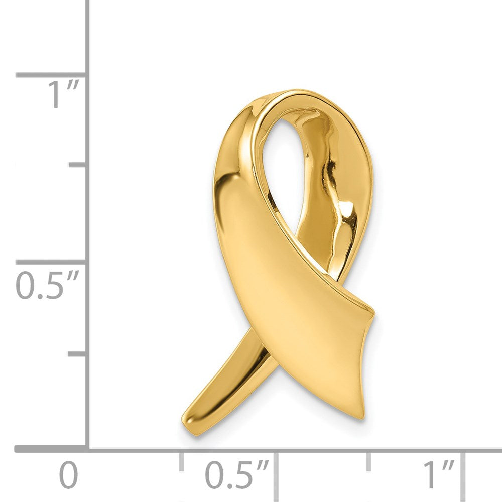 14K Yellow Gold Fits Up To 6mm Regular 10mm Fancy/Reversible Omega Slide
