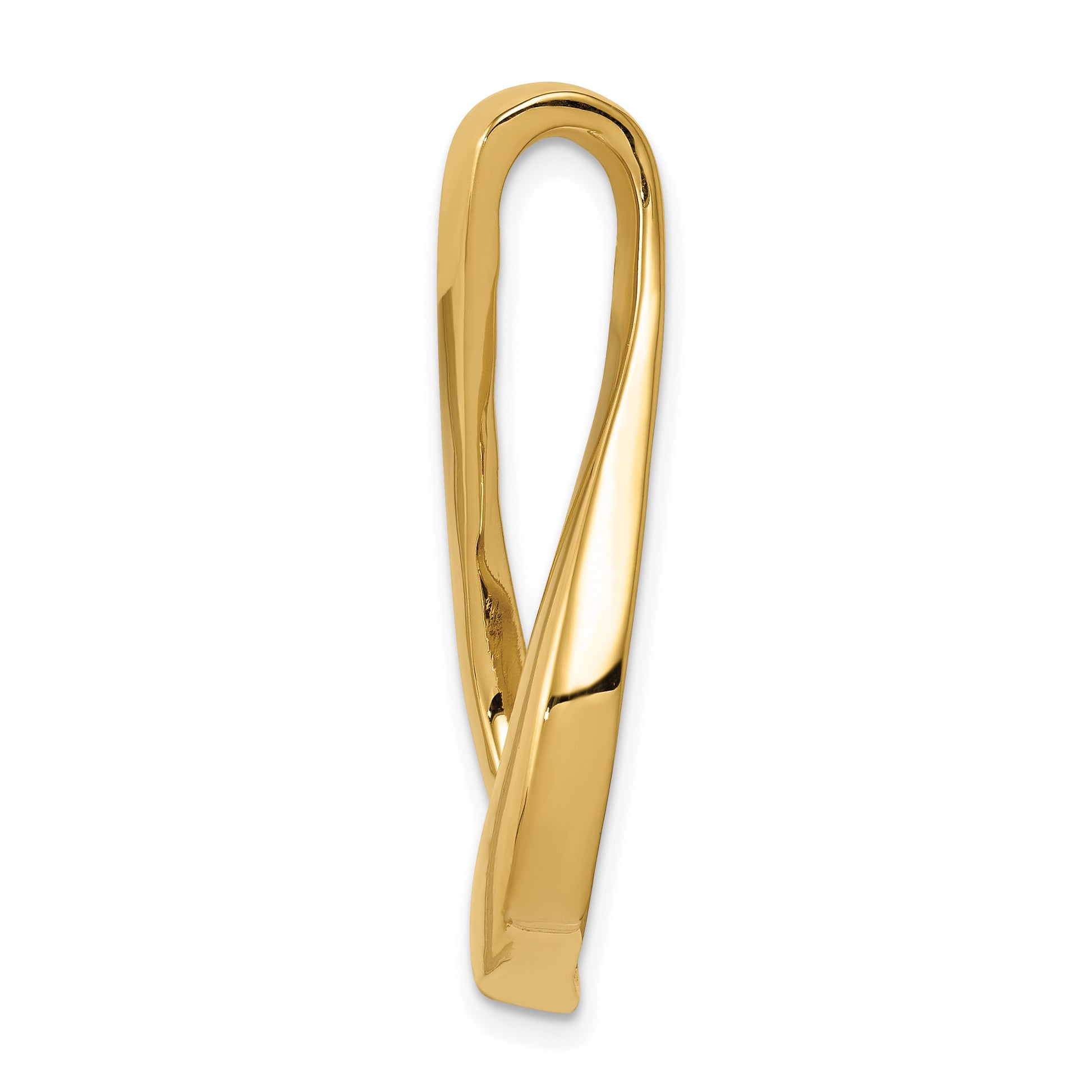 14K Yellow Gold Fits Up To 8mm Regular, 10mm Fancy Reversible Omega Slide