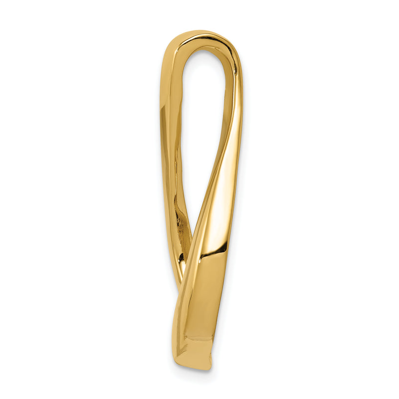 14K Yellow Gold Fits Up To 8mm Regular, 10mm Fancy Reversible Omega Slide