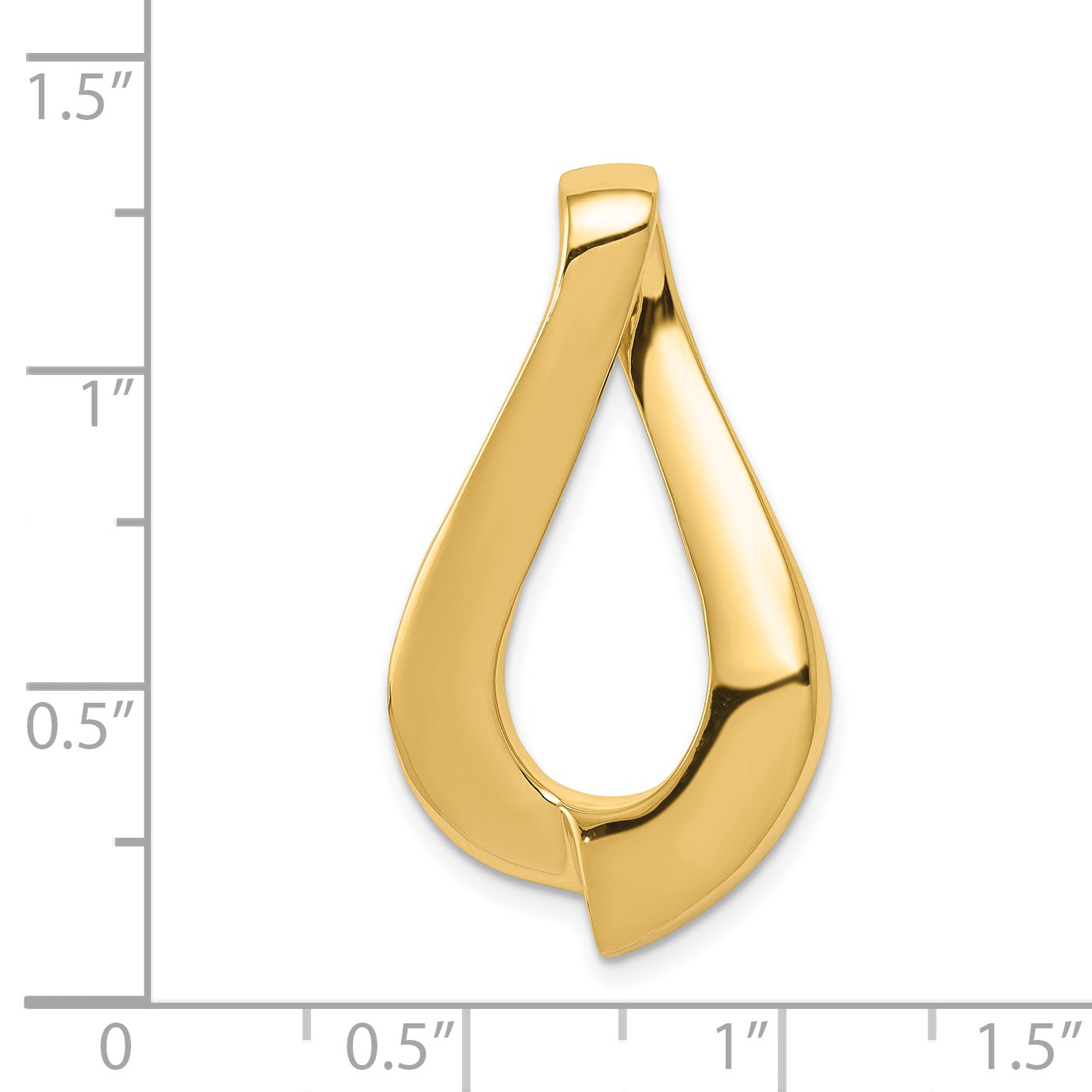 14K Yellow Gold Fits Up To 8mm Regular, 10mm Fancy Reversible Omega Slide