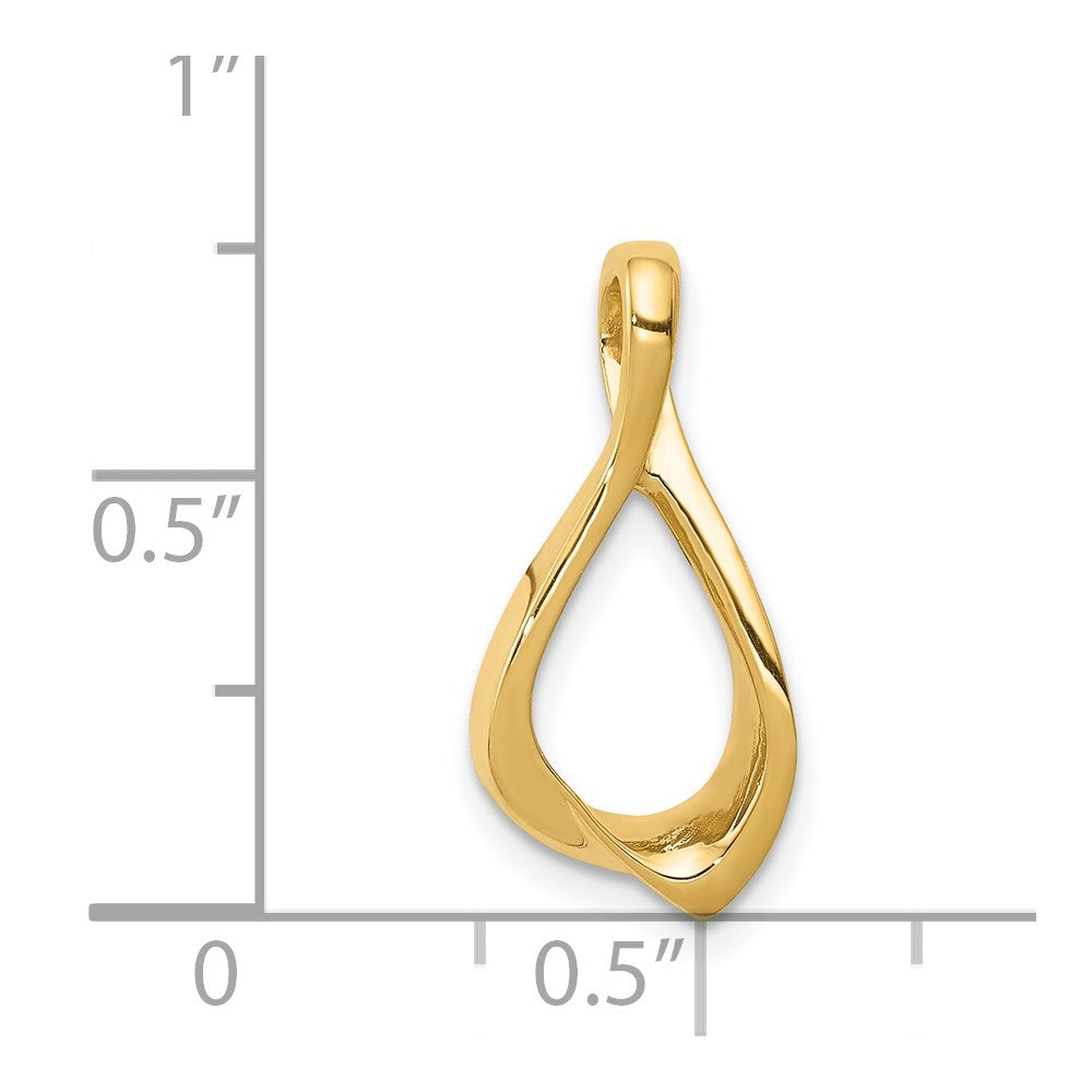 14K Yellow Gold Chain Slide Omega