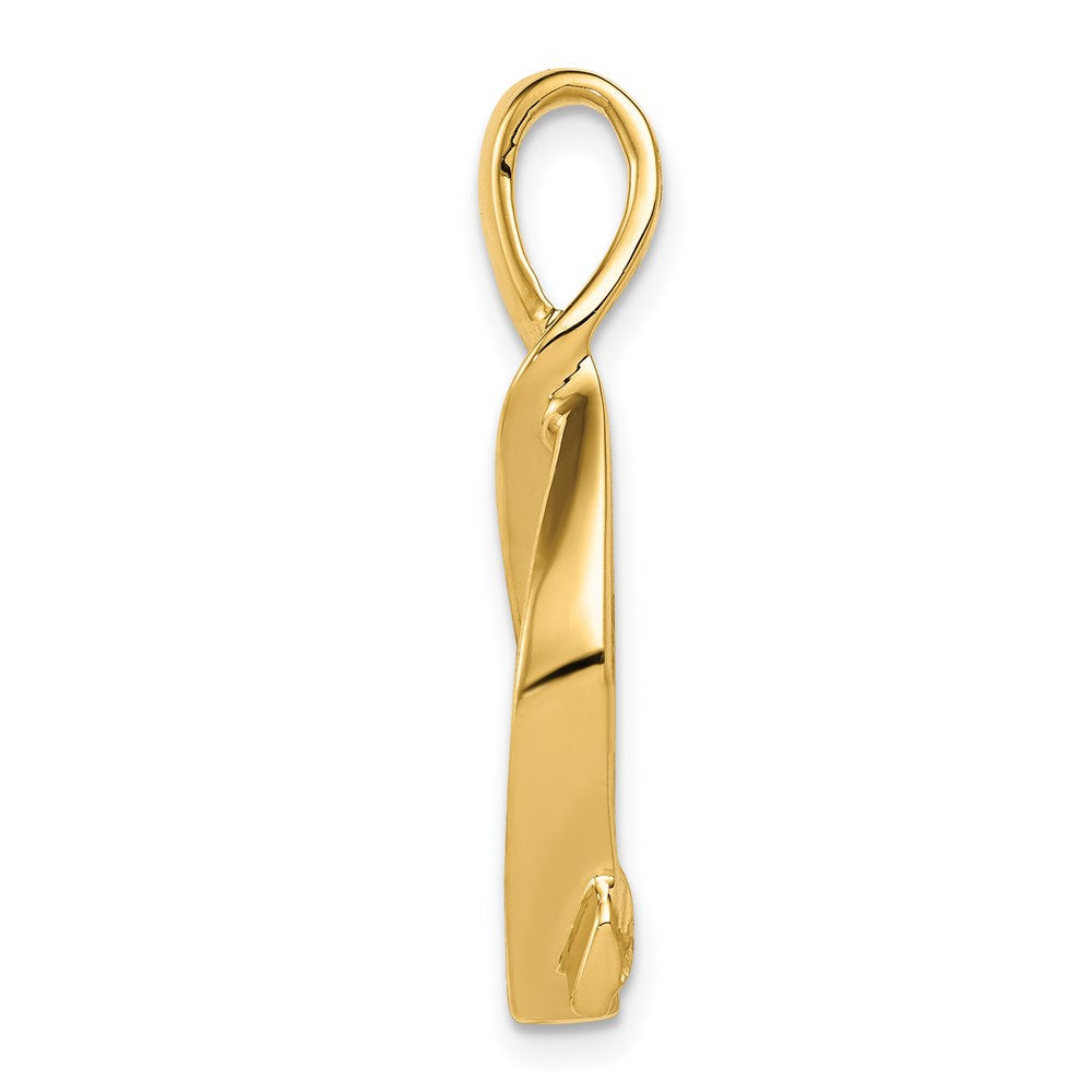 14K Yellow Gold Omega Slide