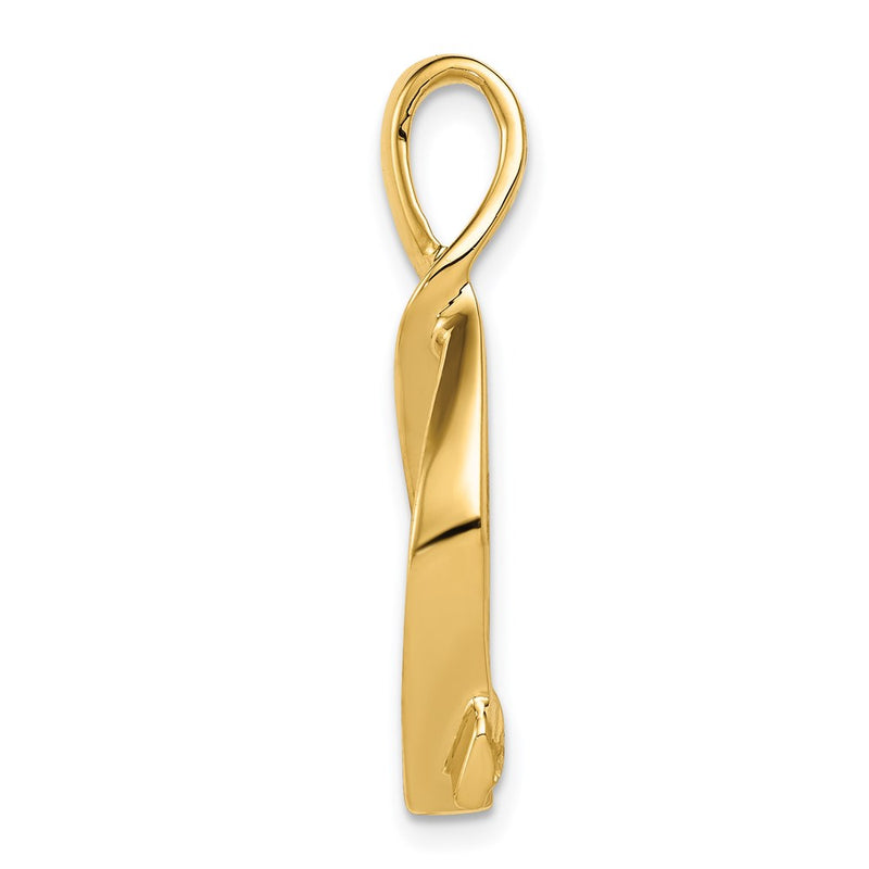 14K Yellow Gold Omega Slide