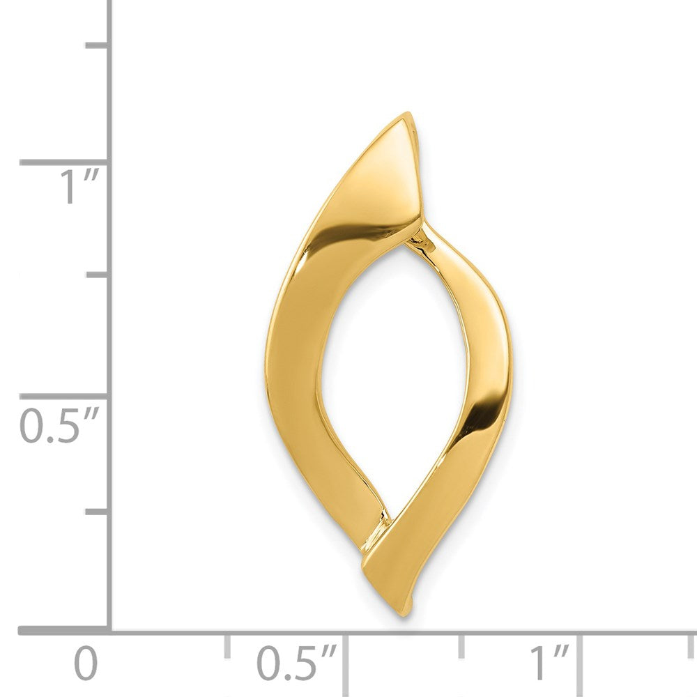 14K Yellow Gold Fits Up To 8mm Regular, 10mm Fancy Reversible Omega Slide