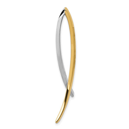 14K Two-Tone Contemporary Slide