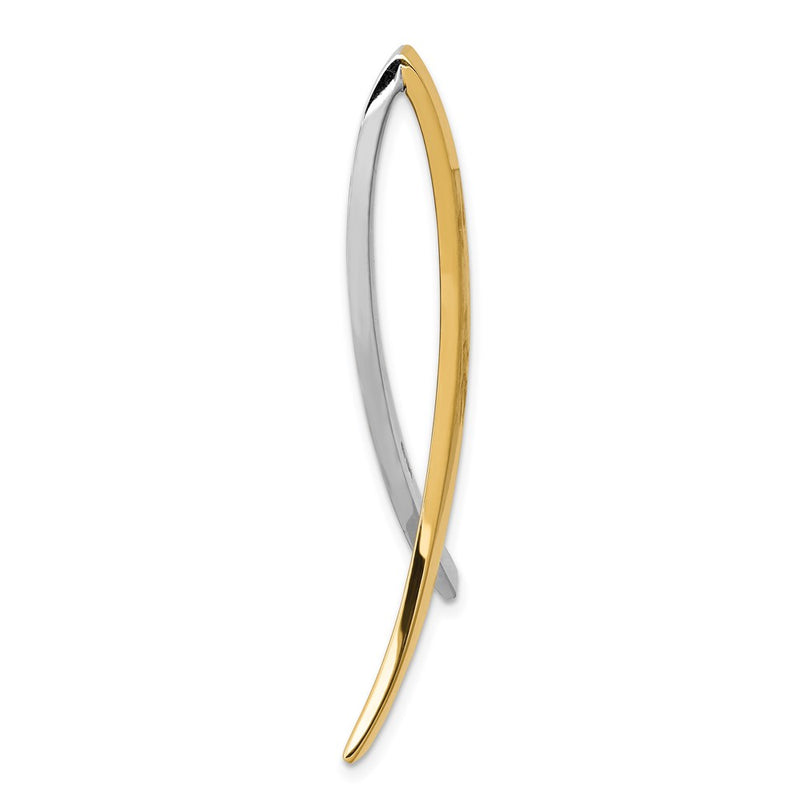 14K Two-Tone Contemporary Slide