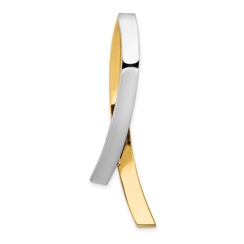 14K Two-Tone Contemporary Slide