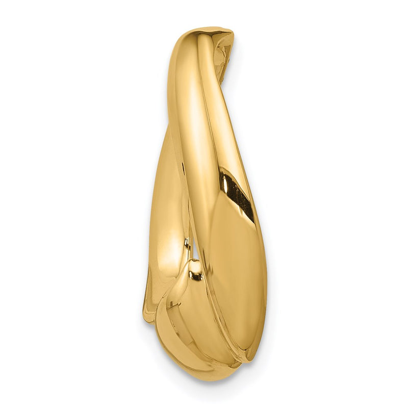 14K Yellow Gold Oval Slide