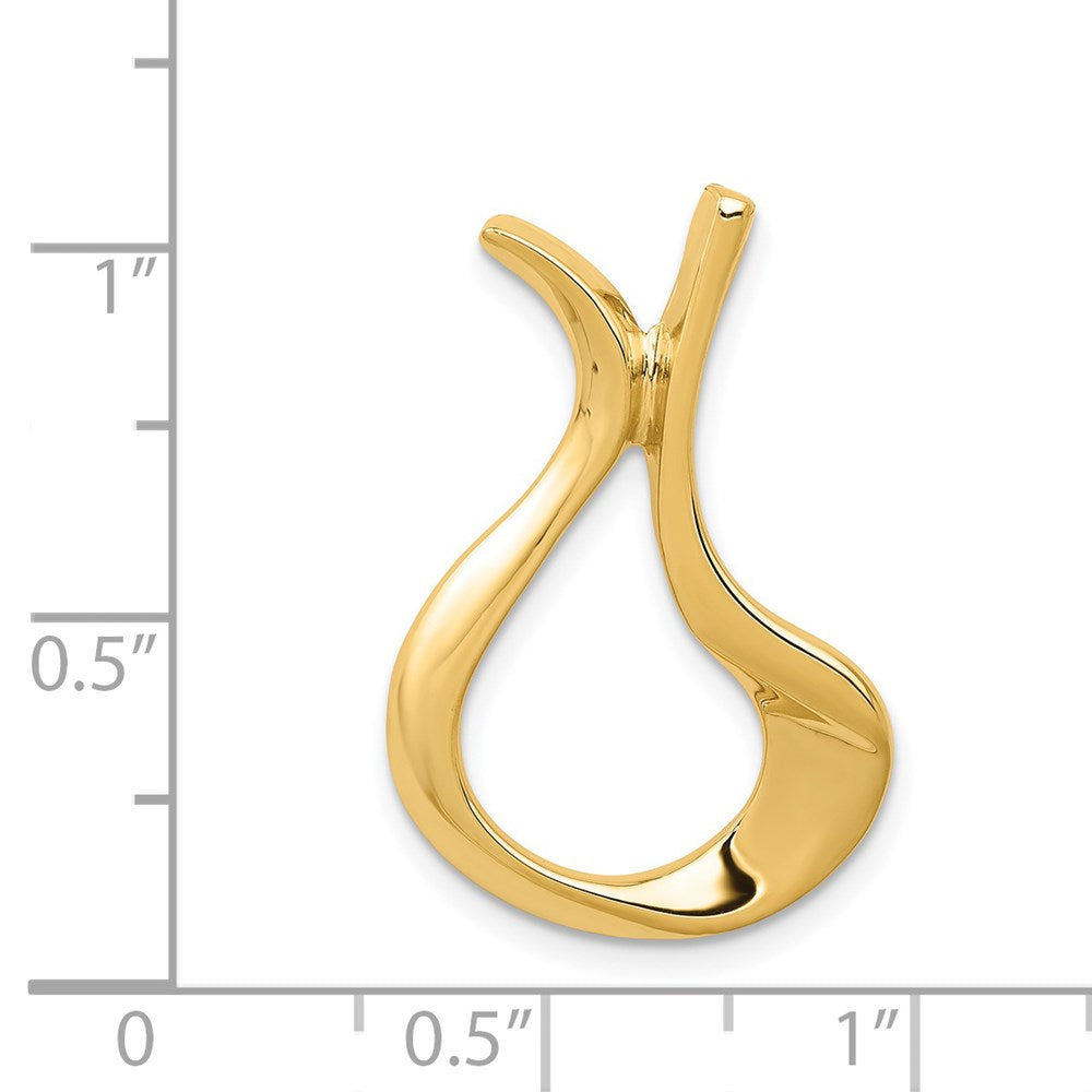 14K Yellow Gold Polished Slide