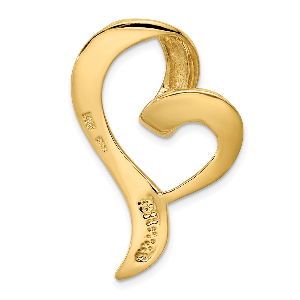 14K Yellow Gold Heart Slide