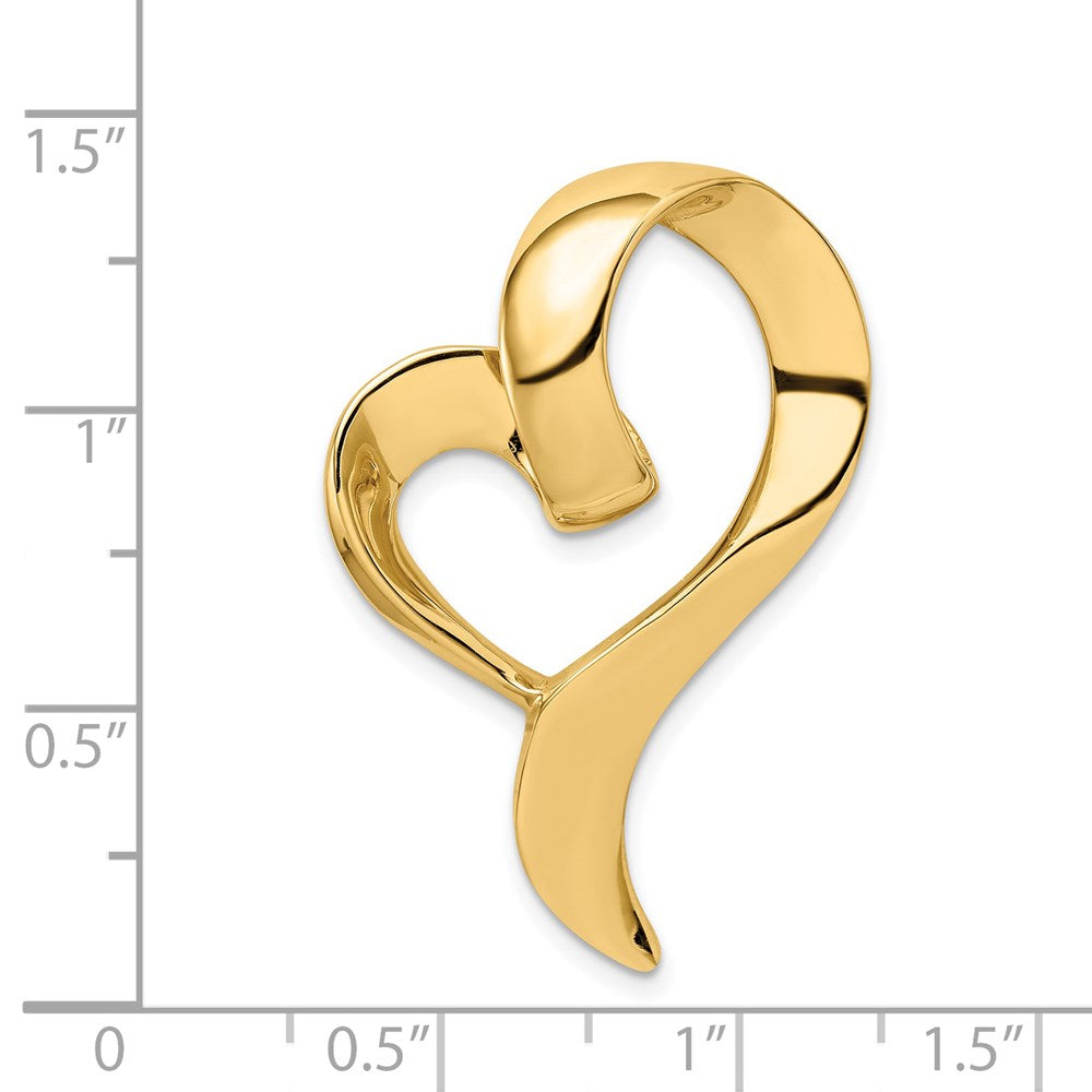 14K Yellow Gold Heart Slide