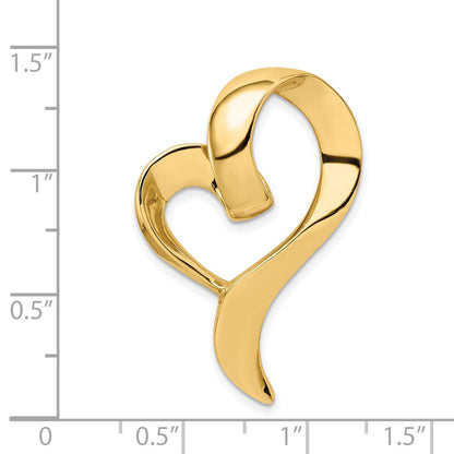 14K Yellow Gold Heart Slide