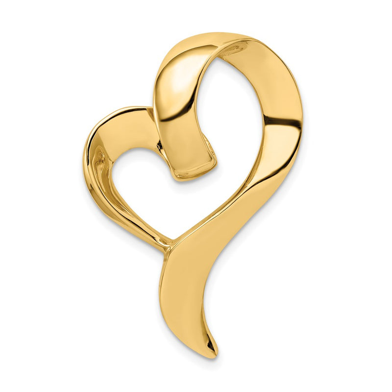 14K Yellow Gold Heart Slide