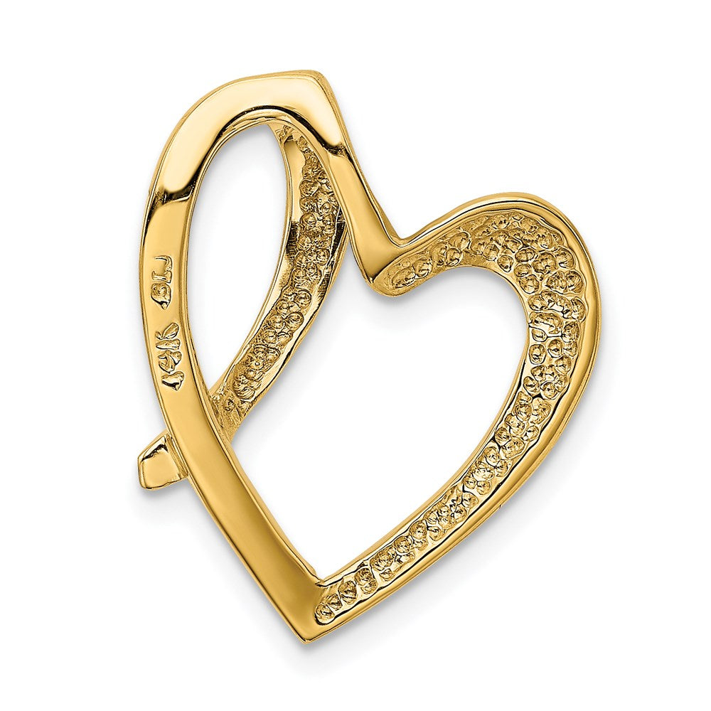 14K Yellow Gold Heart Slide