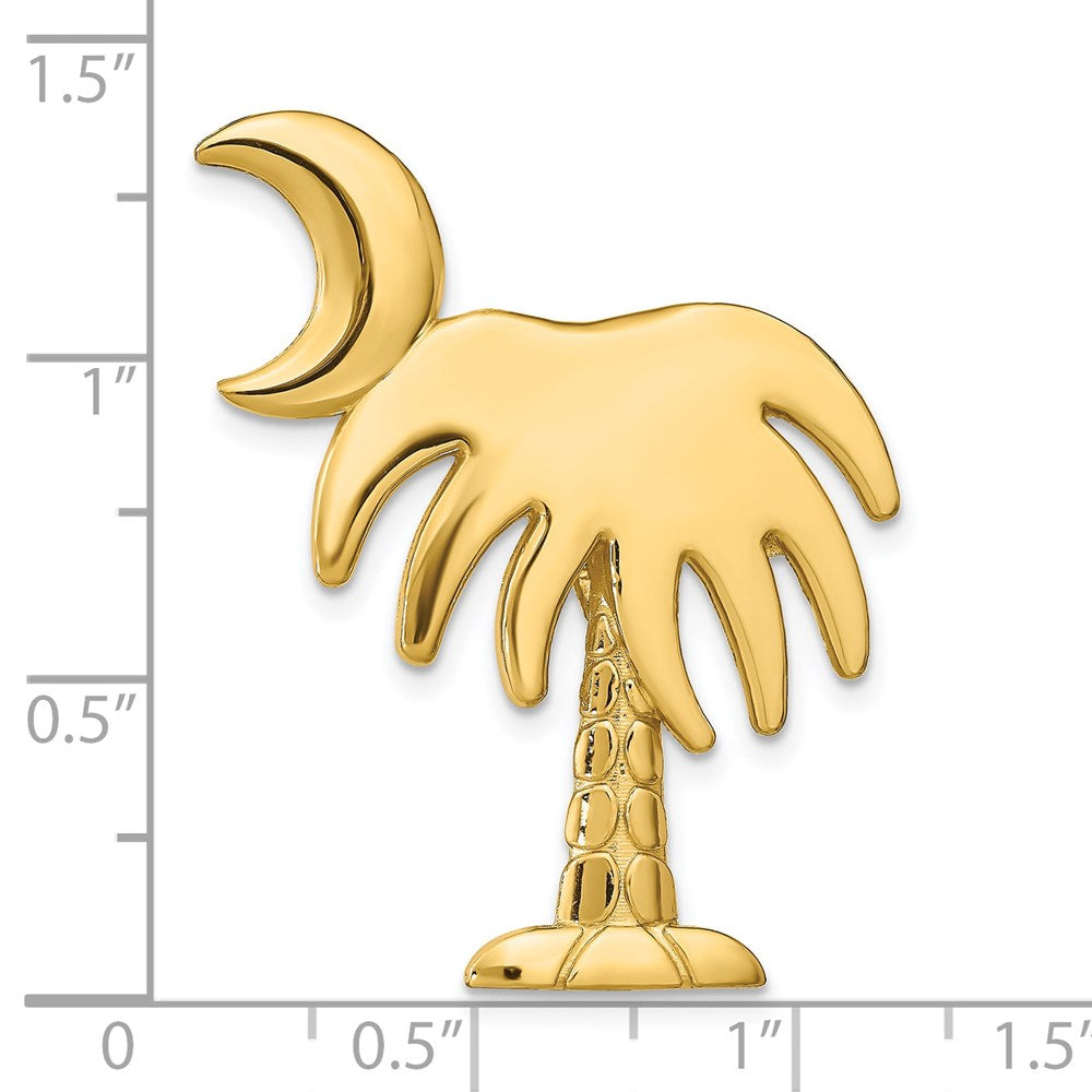 14K Yellow Gold Charleston Palmetto W/Moon Slide