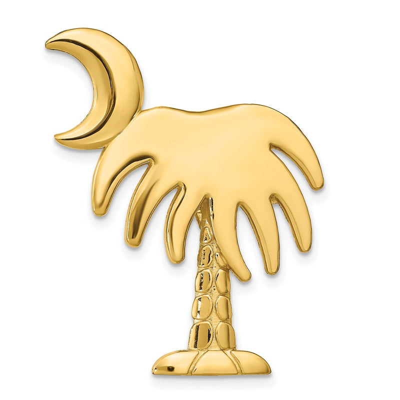 14K Yellow Gold Charleston Palmetto W/Moon Slide
