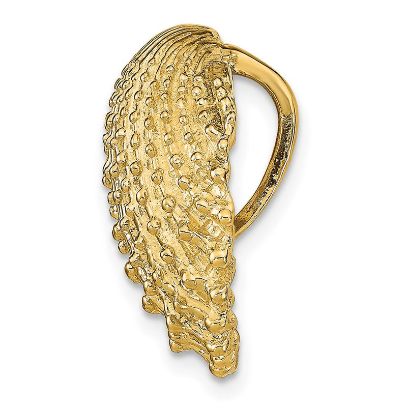 14K Yellow Gold Scallop Shell Slide