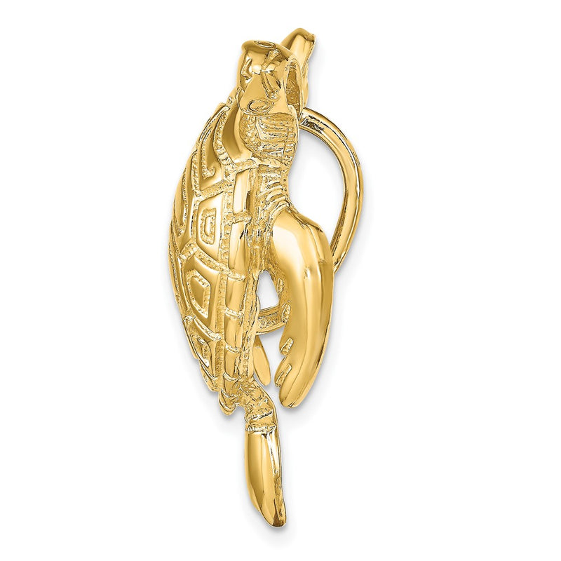 14K Yellow Gold Turtle Slide