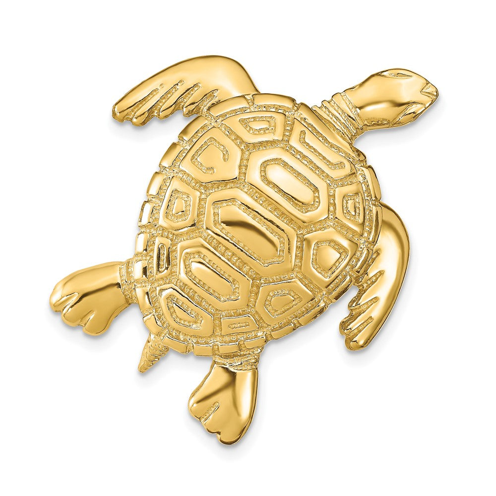 14K Yellow Gold Turtle Slide