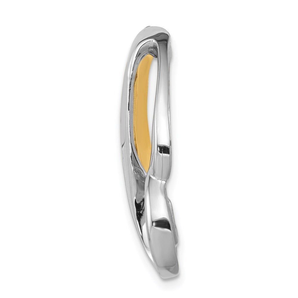 14K Two-Tone Fits Up To 6mm Omega, 8mm Reversible, Omega Slide