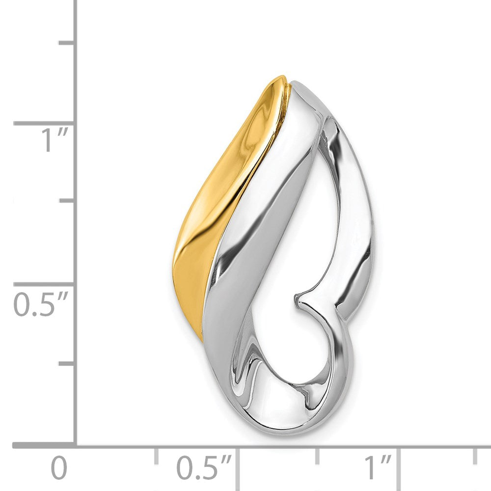 14K Two-Tone Fits Up To 6mm Omega, 8mm Reversible, Omega Slide