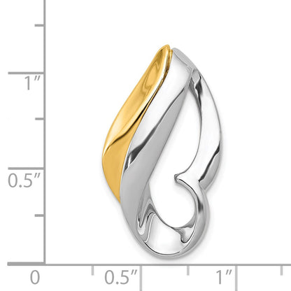 14K Two-Tone Fits Up To 6mm Omega, 8mm Reversible, Omega Slide