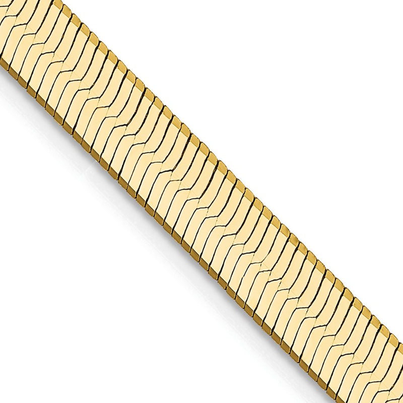 22 Inch 14K 5mm Silky Herringbone Chain Necklace