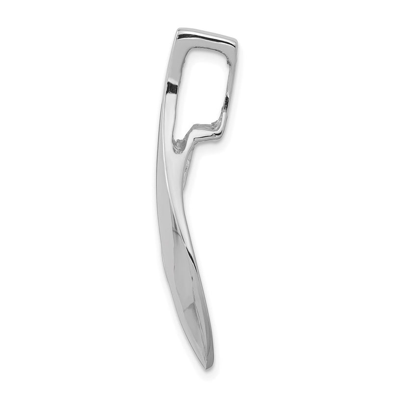 14K White Gold Designer Slide