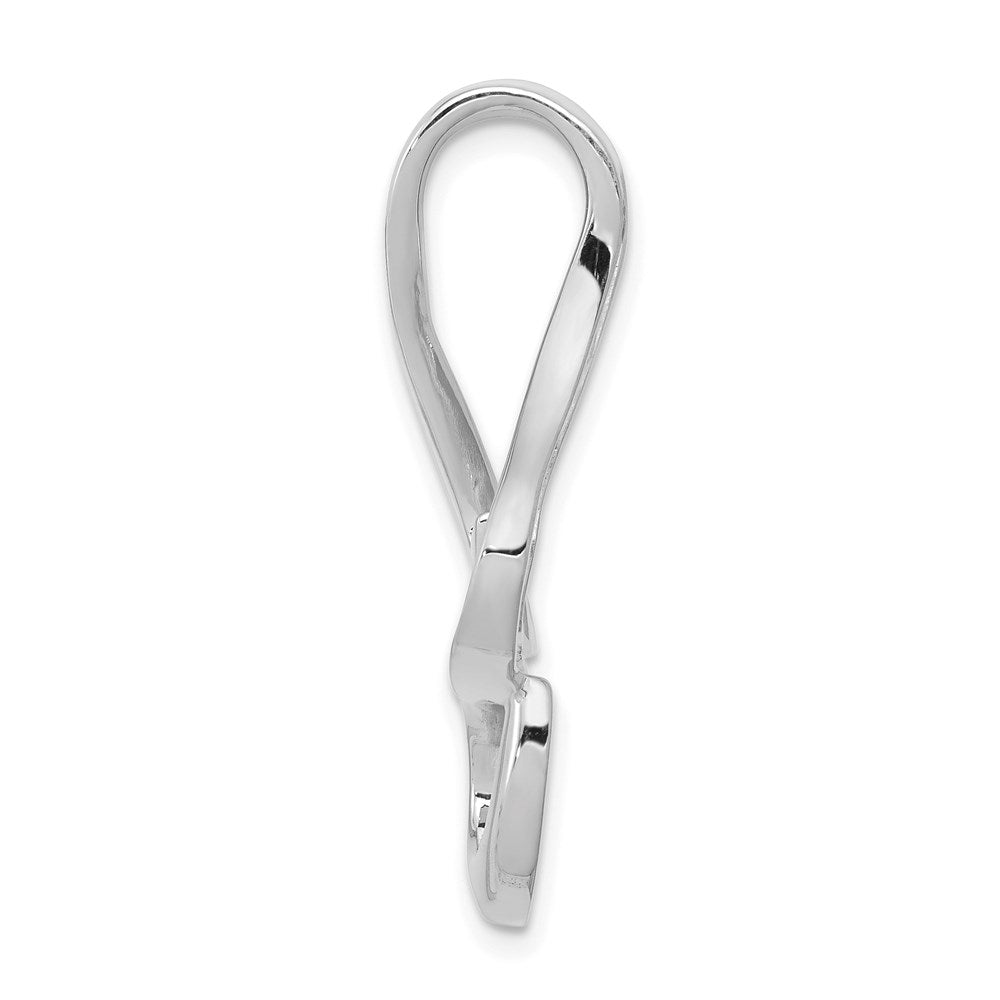 14K White Gold Fits Up To 10mm Regular & Fancy/Reversible Omega Slide