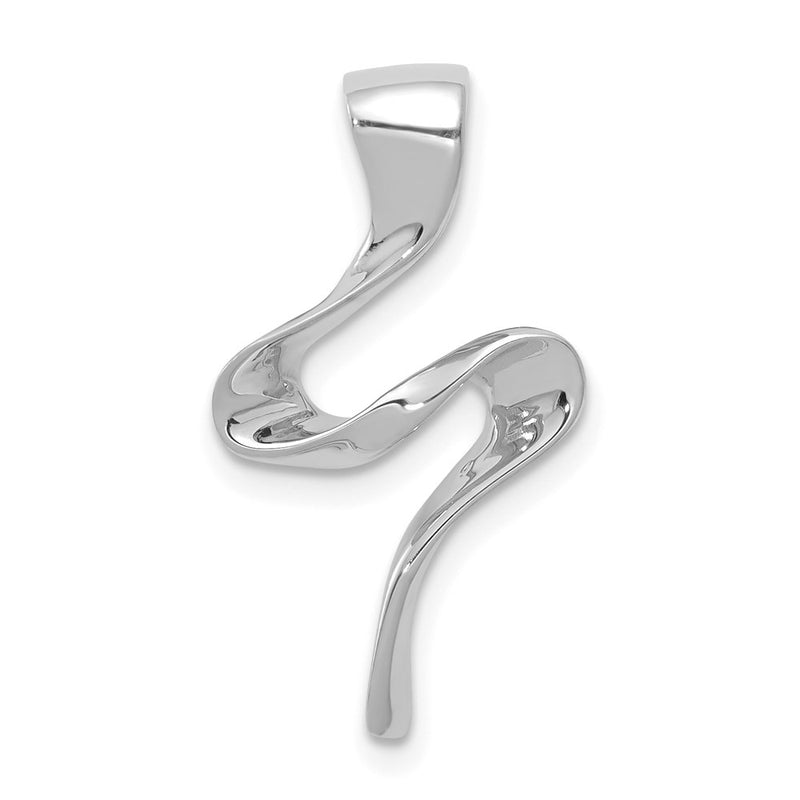 14K White Gold Omega Slide