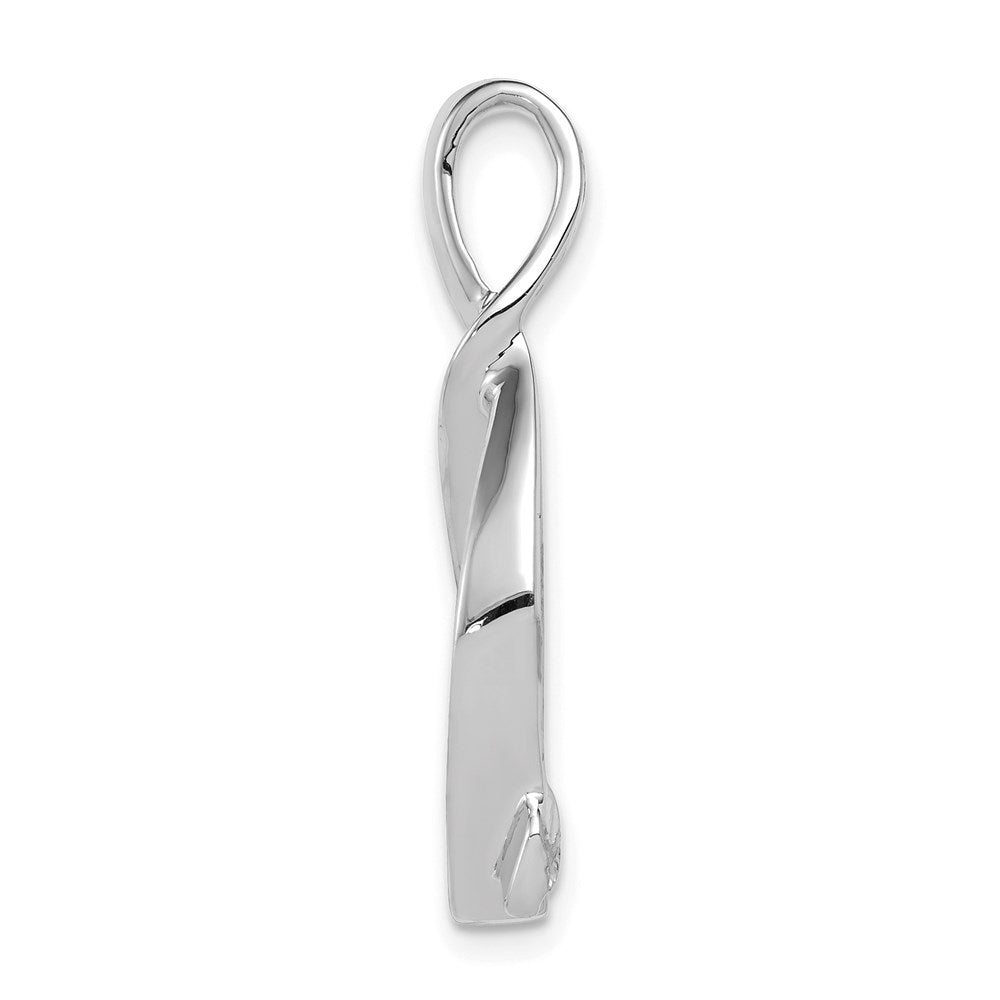 14k White Gold 14k White Gold Omega Slide