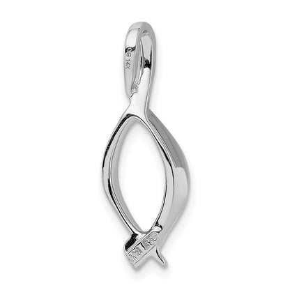 14k White Gold 14k White Gold Omega Slide