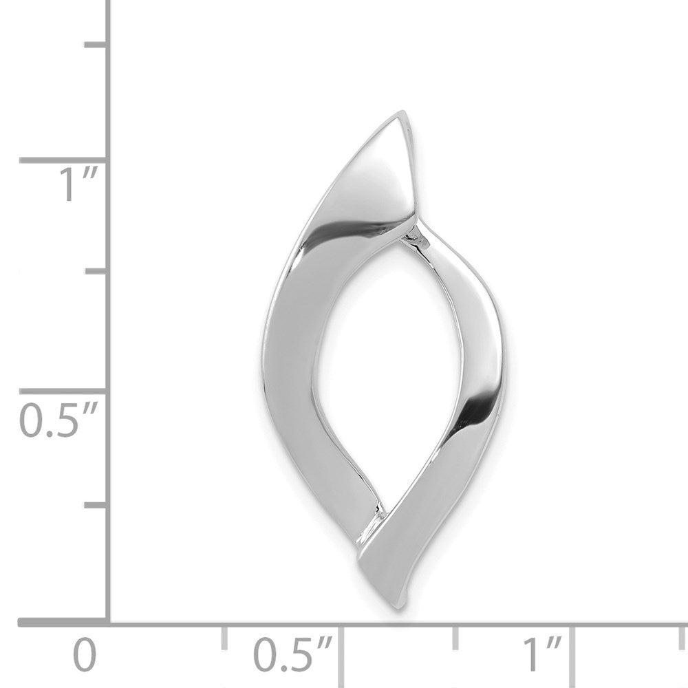 14K White Gold Fits Up To 8mm Regular, 10mm Fancy Reversible Omega Slide