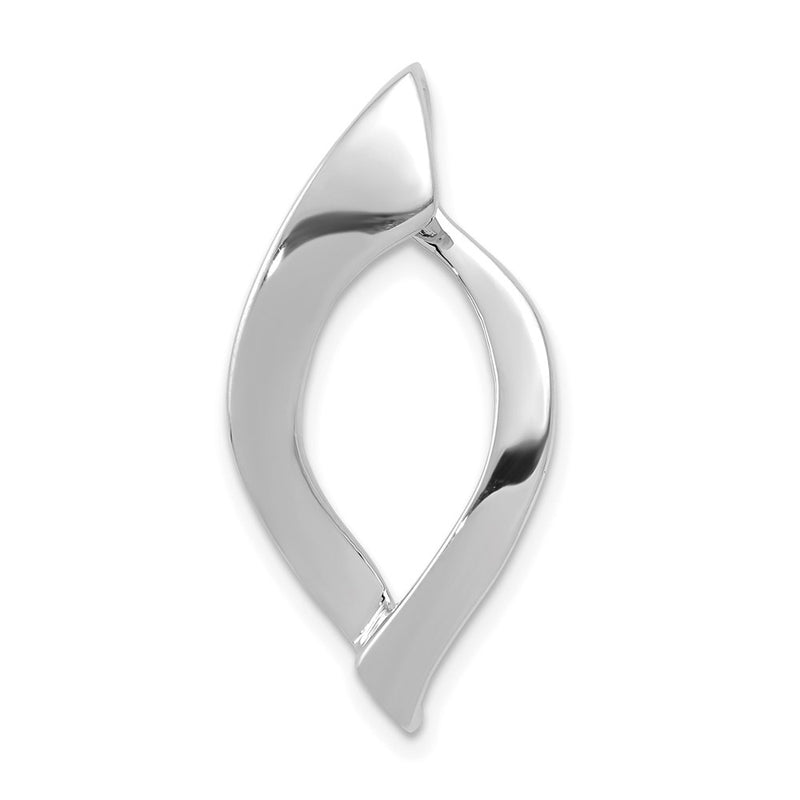 14K White Gold Fits Up To 8mm Regular, 10mm Fancy Reversible Omega Slide
