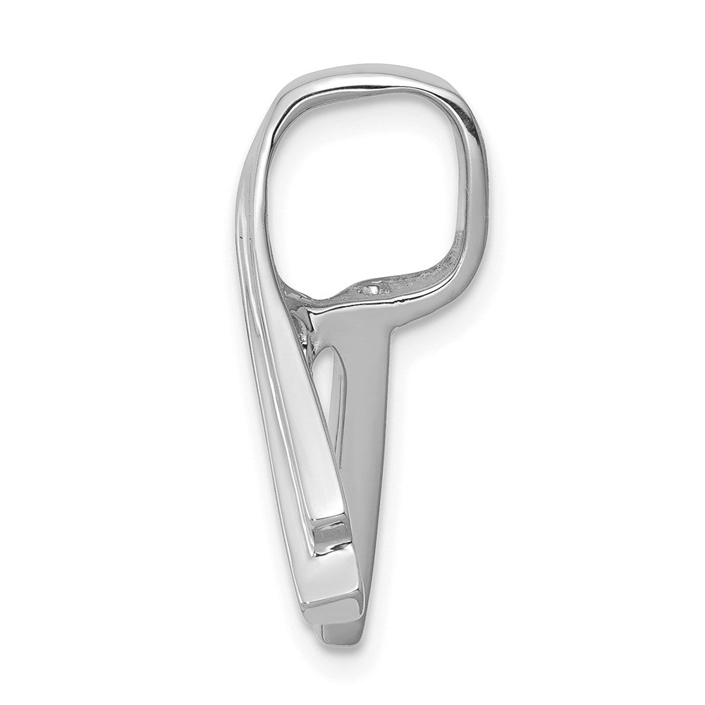 14K White Gold Fits Up To 6mm Regular & Fancy Reversible Omega Slide