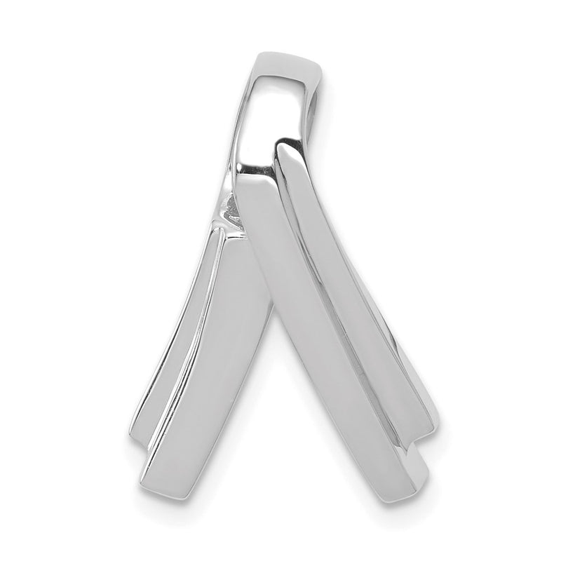 14K White Gold Fits Up To 6mm Regular & Fancy Reversible Omega Slide