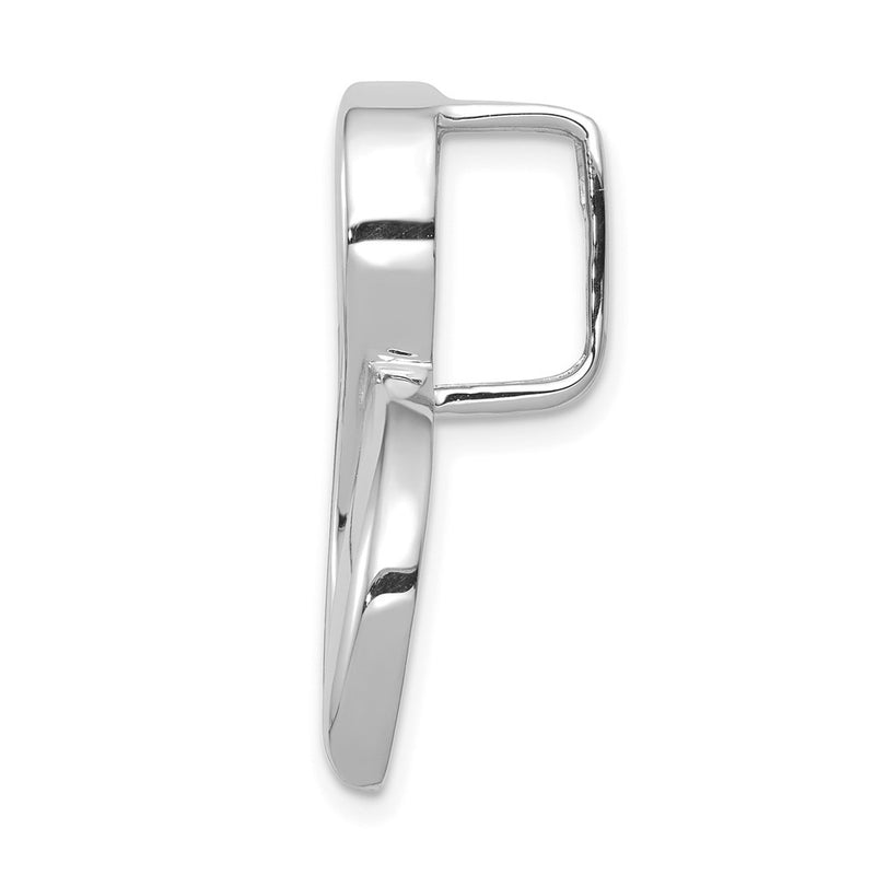 14K White Gold Fits Up To 6mm Regular, 8mm Fancy Omega Slide